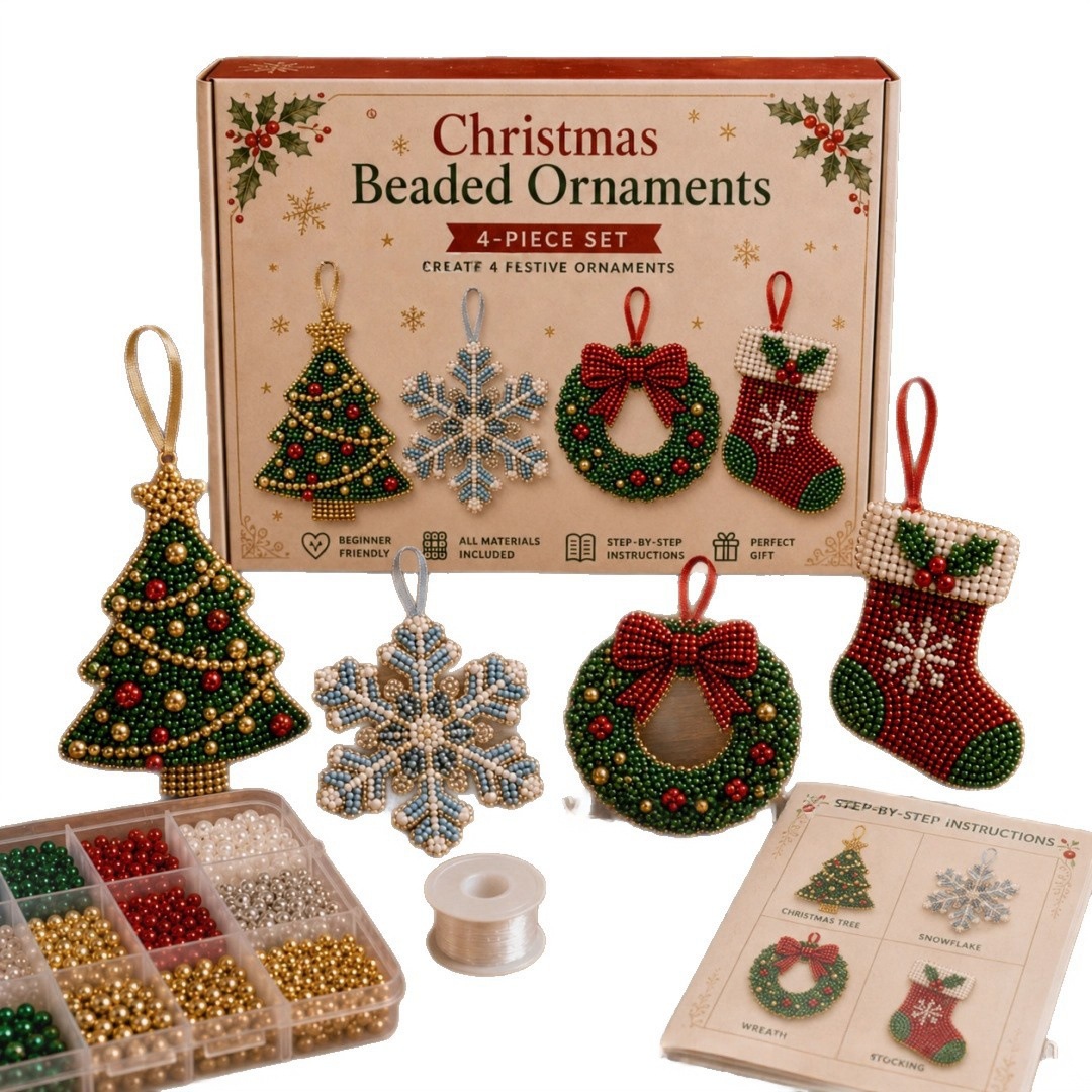 Portable Fun And Cute Christmas Beading DIY Kit