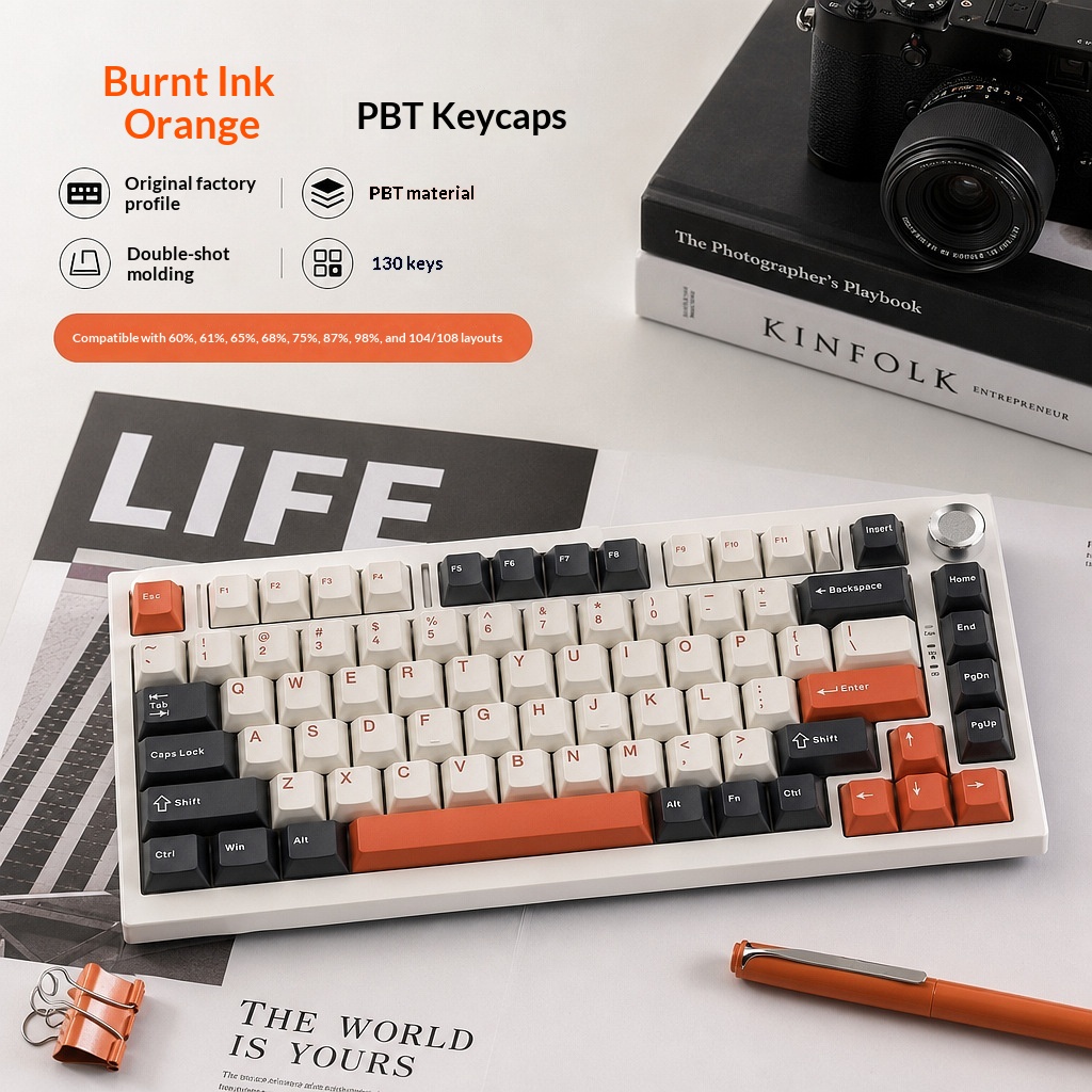 Three-piece Keycaps Compatible With Membrane Switches, Suitable For Computer Office Work, Gaming, And E-sports Magnetic-axis Keyboards