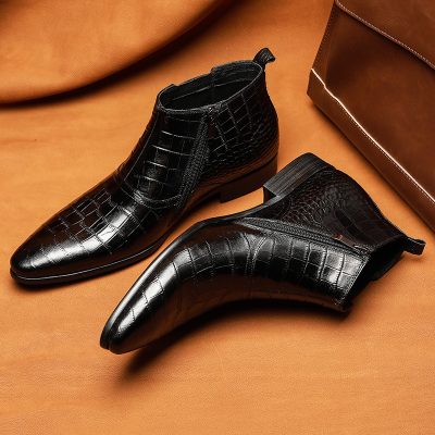 Men's Boots Cowhide High Tops Cowhide Ankle Boots