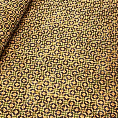 Floral Cork Cloth Color Pu Artificial Leather