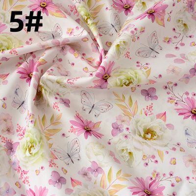 Soft Thin Skirt Plant Flower Pastoral Fabric Cotton