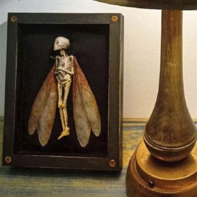 Cursed Items Dead Fairy Shadow Box Display Wooden Ornaments