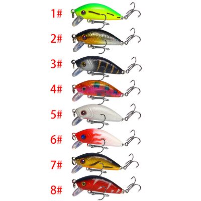 ABS Plastic Hard Bait Floating Mino 5cm42g With Ring Beads