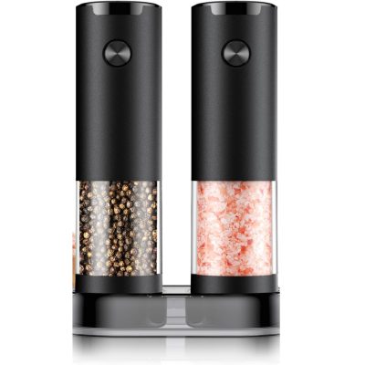 Electric Salt And Pepper Grinder Set Automatic Battery Pepper Mill Shakers Adjustable Coarseness Upgraded Larger Capacity With Led Home And Kitchen Appliances