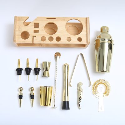 14-Piece Bar Bartending Set Stainless Steel Shaker Tool Household Shaker Cocktail Cup Manufacturer Wholesale