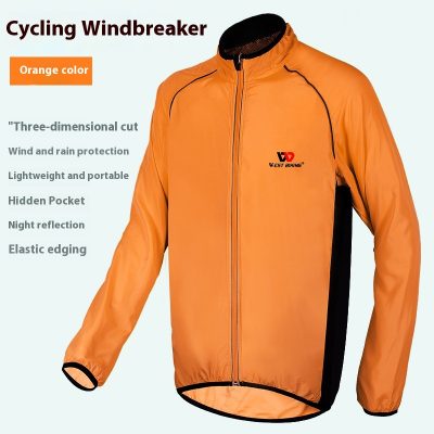Outdoor Sports Long Sleeve Breathable Reflective Windbreaker Mountain Bike Clothing