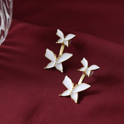 S925 Silver Needle Butterfly Earrings