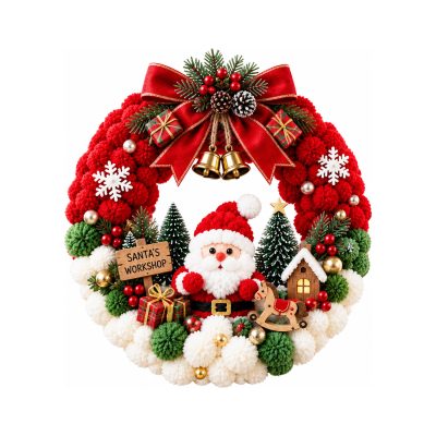 Christmas Cabin Hairball Garland DIY Material Package