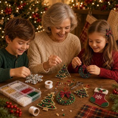 Portable Fun And Cute Christmas Beading DIY Kit